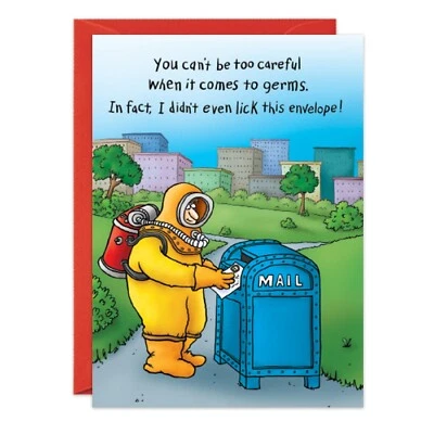 Humor Funny Germ Themed Get Well Card Friend oatmeal studios - Image 1 of 2