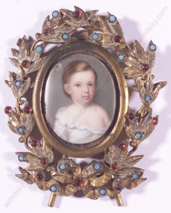 Richard Schwager (1822-1880)-Attrib. "Portrait of a little girl", ca.1850 - Picture 1 of 5