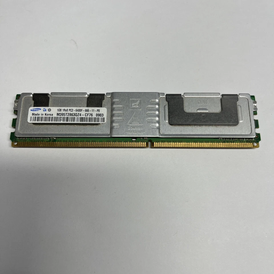 Server Memory Samsung  M395T2863QZ4-CF76 1GB 1Rx8 PC2-6400F-666-11-P0 BUFFERED - Image 1 of 3
