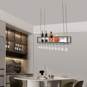Weinregale Hängendes Decke Weinglasregal Weinflaschenhalter Regal Hängeregal DHL - Foto 1 di 20