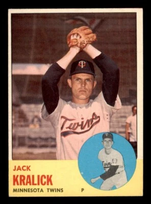 1963 Topps Baseball #448 Jack Kralick NM *e1 - Image 1 of 2