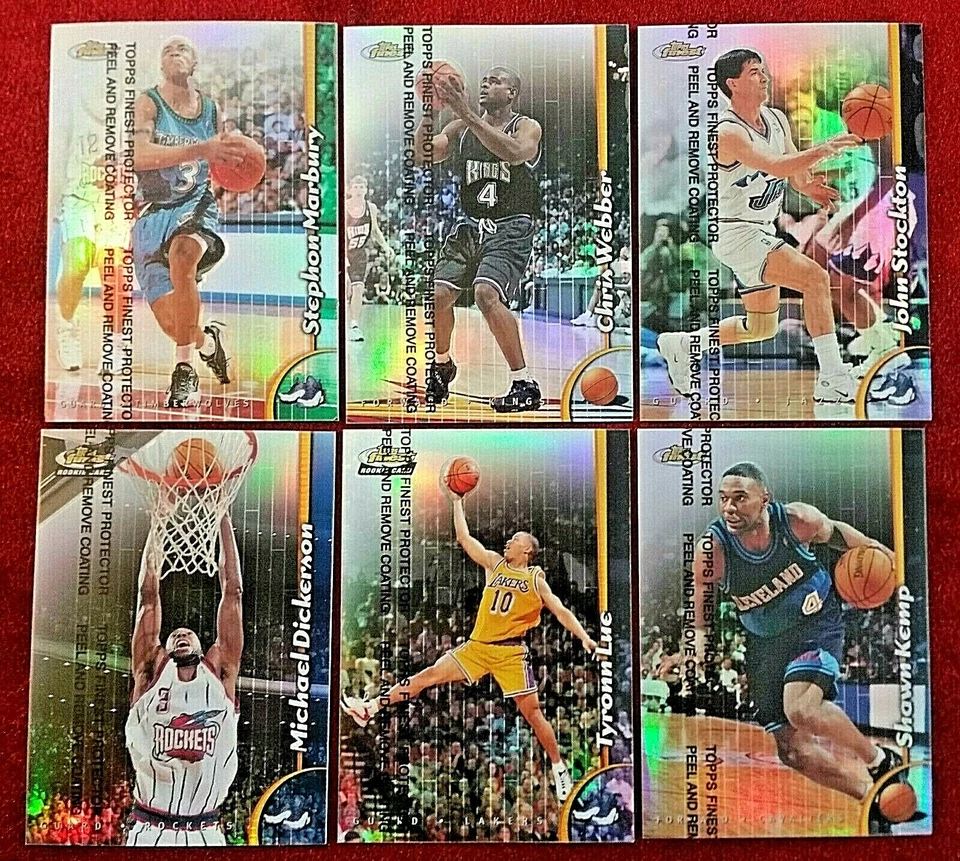 1998-99 Topps Finest & Refractors Bibby RC Iverson Malone Wallace Rose PSA 10 - Image 1 of 1