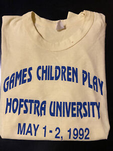 Vintage 1992 Hofstra University Games Children Play Conference T-Shirt