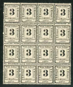Bayern - P 3 x ** - 16er Block - KW 800,-- € ( 29231 ) - Picture 1 of 2