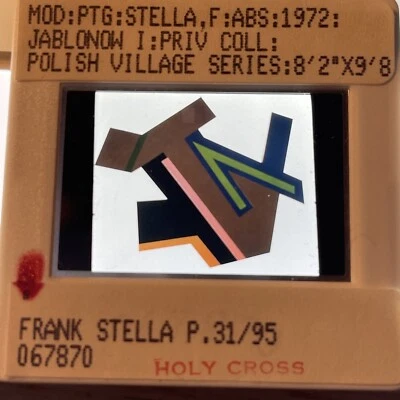 Diapositiva de arte Frank Stella "Jablonow I" minimalismo 35 mm Foto 1 de 3