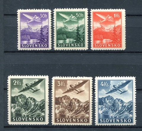 SLOVAKIA WW2 GERMAN PUPPET STATE 1939 SCOTT C1-C6 PERFECT MNH Cover
