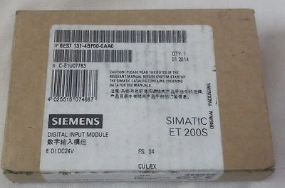 Siemens 6ES7131-4BF00-0AA0 SIMATIC ET200S Digital Input Module, 8-P, Sink, 24VDC - Image 1 of 3