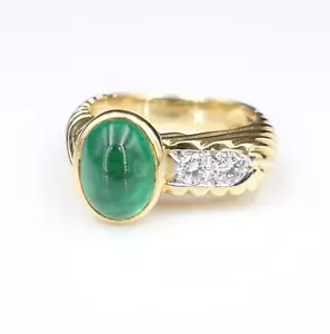 Mayors 18k Gold & Platinum 2.2 carat Emerald Diamond Ring Size 5.75 RG3570 - Picture 1 of 7