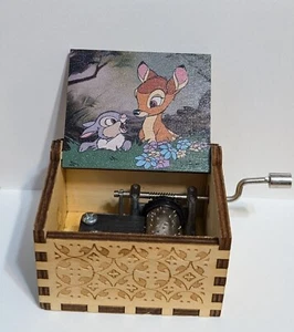 Hand Crank Music Box Bambi and Thumper - Picture 1 of 3