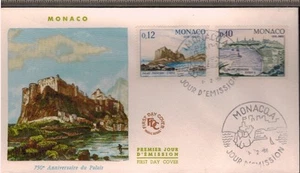1966 -UMSCHLAG FDC 1. TAG ** MONACO - FÜRSTENPALAST - BRIEFMARKEN - Yt.677/8 - Bild 1 von 1