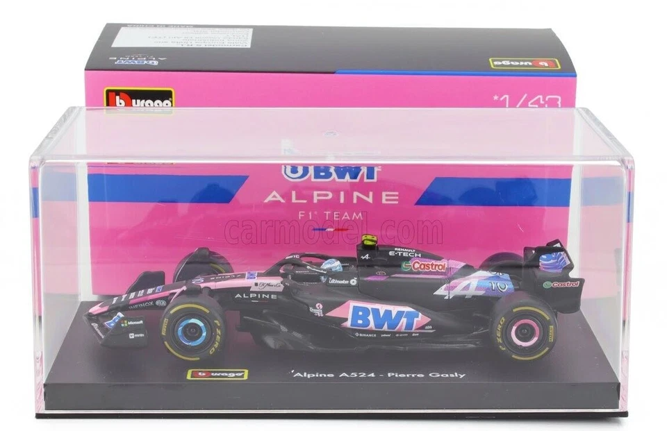 BBURAGO ALPINE A524 #10 P.GASLY CON VETRINETTA– 18-38220 SCALA 1 43