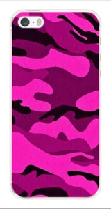 Coque en silicone imprimée compatible Apple iPhone SE Camouflage rose - Picture 1 of 3