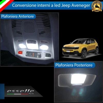 KIT LED INTERNI JEEP AVENGER ANTERIORE + POSTERIORE CANBUS 6000K BIANCO GHIACCIO - Immagine 1 di 3
