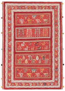 Nimbaft 152x101 CM Tissé à la Main Tapis de Perse Nomadic Orient Tapis - Imagen 1 de 14