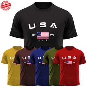 USA amerikanische Flagge Herren T-Shirt patriotisch 4. Juli lustiges Geschenk neu T-Shirt S-3XL - Bild 1 von 11