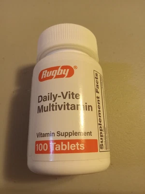 Suplemento multivitamínico Rugby Daily Vite 100ct comprimidos - Fecha de caducidad 27/03 Foto 1 de 2