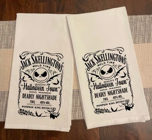 Halloween Jack Küchentuch Geschirrtuch Halloween Baumwolle Mehlsack Größe 28x28 - Bild 1 von 1