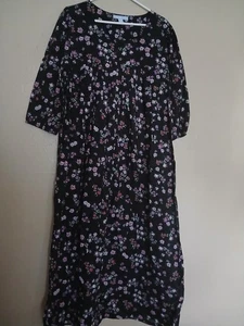 Only Necessities Kleid groß Nachthemd Haus Mumu Landhaus Bauern Taschen Baumwolle - Bild 1 von 13