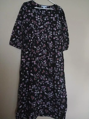 Vestido Only Necessities Camisón Grande Casa Mumu Cabaña Campesino Bolsillos Algodón Foto 1 de 4