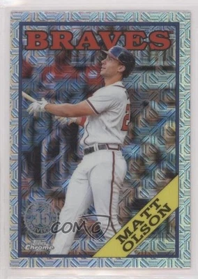 2023 Topps Series 1 1988 Topps Chrome Silver Pack Matt Olson #T88C-98 - Image 1 of 2