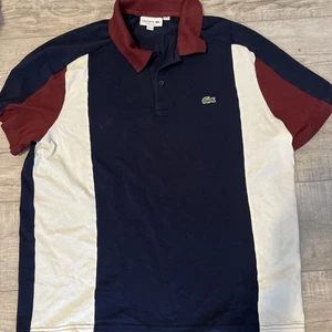 Lacoste Poloshirt Herren 2XL dunkelblau weinrot Color Block Kurzarm - Bild 1 von 6