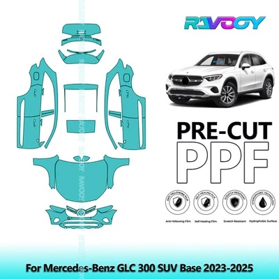 Película de proteção de pintura PreCut PPF para Mercedes-Benz GLC 300 SUV base 2023-2025 - Imagem 1 de 4