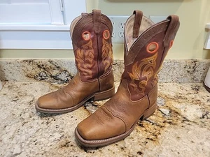 Double H DH4400 Mickey Square Toe Roper Men’s Boots Size 12 D Peanut Bison USA - Picture 1 of 11