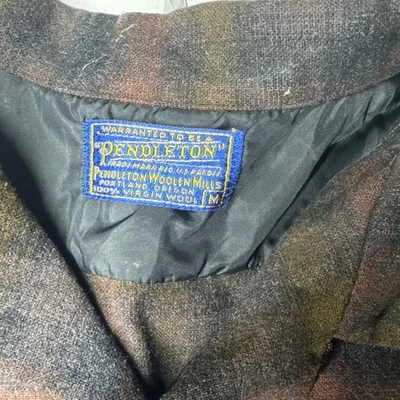 Vintage Pendleton Shirt Medium Plaid Pockets 100% Pure Virgin Wool Buttons - Image 1 of 4