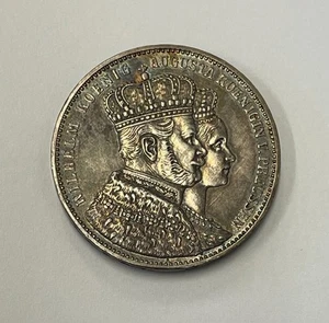 Prussia (Germany) - 1861-A Silver Thaler - Popular - Picture 1 of 5