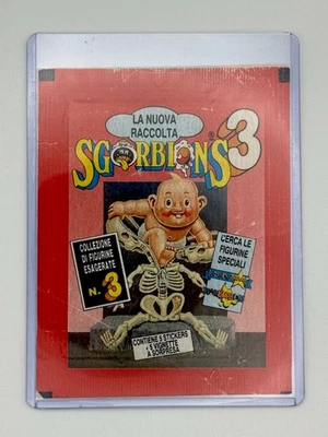 Sgorbions Series 3 WRAPPER ONLY Italian Garbage Pail Kids Italy Rare & Toploader - Image 1 of 3