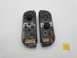 Juego Joy-Con Interruptor Negro Transparente Personalizado Raro L/R 7 LR - Imagen 1 de 4
