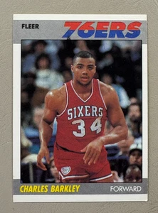 Charles Barkley 1987-88 Fleer Basketball #9 Philadelphia 76ers HOF - Picture 1 of 2