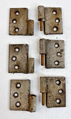 Bisagras de elevación antiguas de hierro fundido 3 ~ pintadas rescatadas Foto 1 de 4