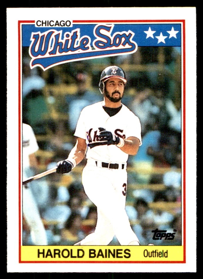 Harold Baines 1988 Topps UK Minis #1 White Sox MLB READ FREE SHIP AutographDen - Image 1 of 2