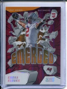 2025 Panini Score First Down Emerged Egbuka #13 RC #4/10 Rookie - Imagen 1 de 2