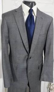 BROOKS BROTHERS REGENT SIZE 41L GRAY PLAID 2 BUTTON WOOL SUIT - Bild 1 von 9