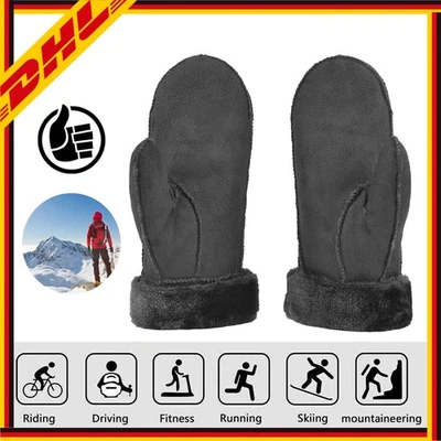 1paar Damen Fausthandschuh Faux Verdicken Fäustlinge mit Warme Füttert Winter DE - Bild 1 von 4