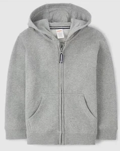 Gymboree Boys 5T Gray Long Sleeve Fleece Zip Up Hoodie Uniform Collection NWT - Picture 1 of 4