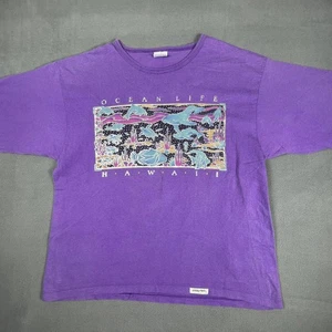 Camisa Crazy Shirts Para Hombre Talla Única Púrpura Ocean Life Hawaii Sea Gráfico Hecha en EE. UU. - Imagen 1 de 11