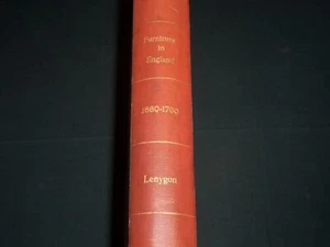 1914 FURNITURE IN ENGLAND FROM 1660 TO 1760 VOLUME BY FRANCIS LENYGON - Z 52 - Picture 1 of 8