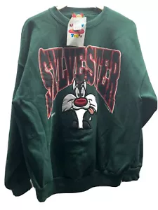 Sudadera de colección Sylvester Looney Tunes Jostens ropa deportiva cuello redondo XL NUEVA CON ETIQUETAS - Imagen 1 de 8