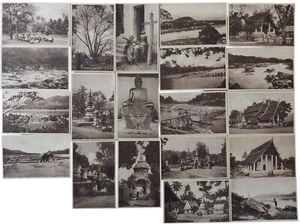 LAOS Complete Series of 20 Cards on Luang Prabang Vientiane Indochina Edition - Picture 1 of 13