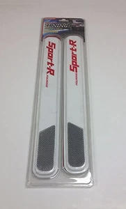 4 PC WHITE SPORT TYPE R GUARD FRONT REAR BUMPER SCRATCH MOLDING PROTECTOR FA229 - Picture 1 of 3