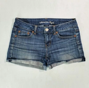 Pantalones Cortos de Jean para Mujer American Eagle Corte AE Elastizados Midi Azul Denim Talla 4 - Imagen 1 de 9