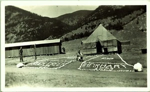 Foto militar F Camp Hospital Enfermería Sala de desorden Rock Creek en blanco y negro - Imagen 1 de 2