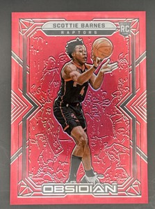 2021-22 Panini Obsidian Asia Scottie Barnes RC Red Flood #154
