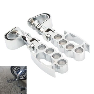 Motorcycle Chrome 1"~1-1/4" Highway Engine Guard Crash Bar Foot Pegs For Harley  - Picture 1 of 12