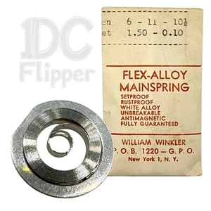 Mainspring 1.50 x 0.10 x 10.5 Alloy Watch Part Denn. 6 x 11 x 10 1/2 NOS Read! - Picture 1 of 2