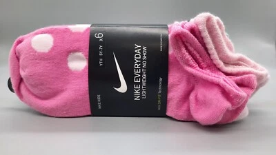 Nike Everyday Lightweight No Shows Youth Socks, 6 Pairs Pack, Size 5 - 7, NEW!! - Image 1 of 2