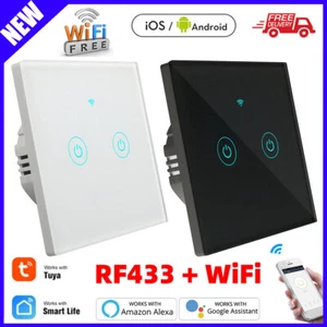 Tuya Smart Wifi Touch Light Switch NO Neutral Wire Required - UK/EU 1/2/3 Gang - Picture 1 of 24